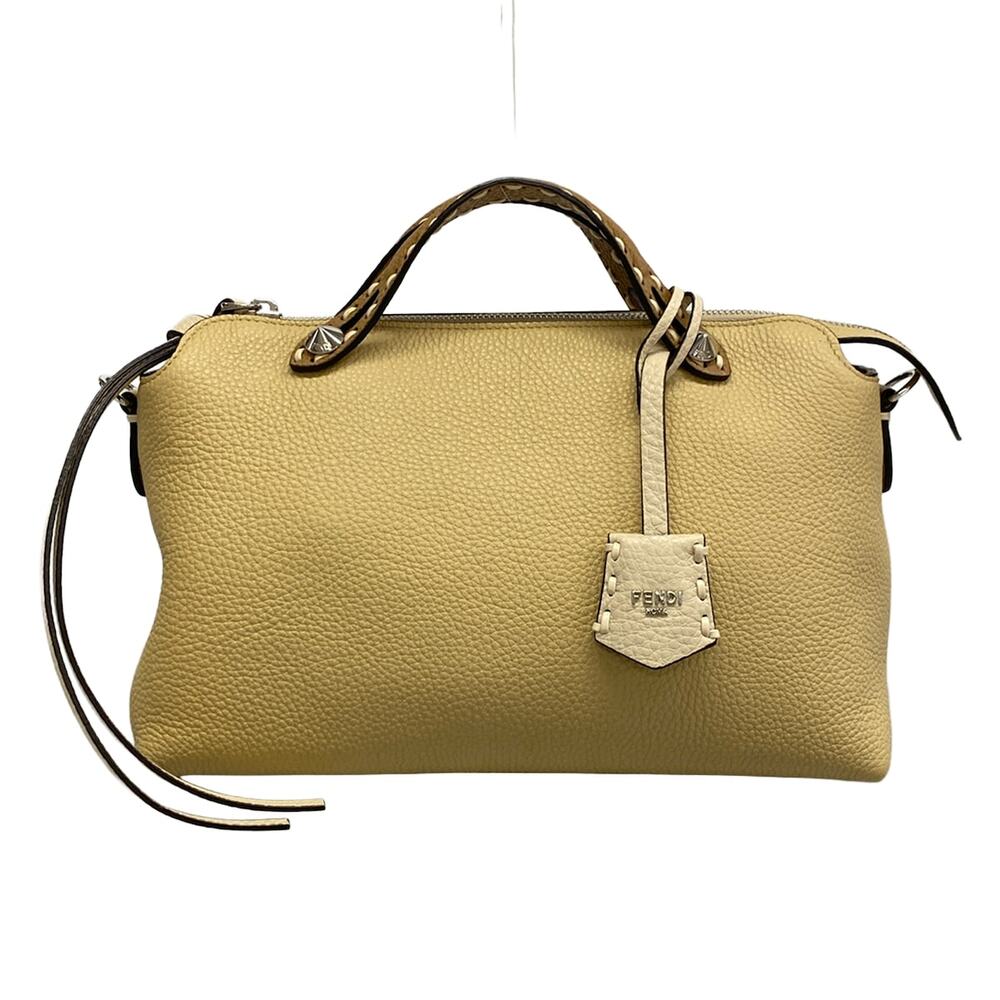Fendi By the Way Celeria Medium Handbag 8BL155 Beige Light Brown